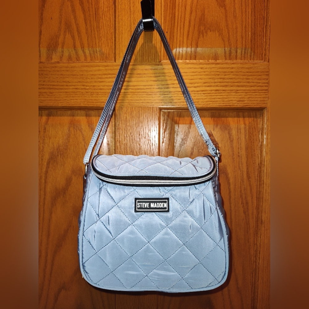 NWT Steve Madden Blue Quilted Insulated Lunch Tote/Bag